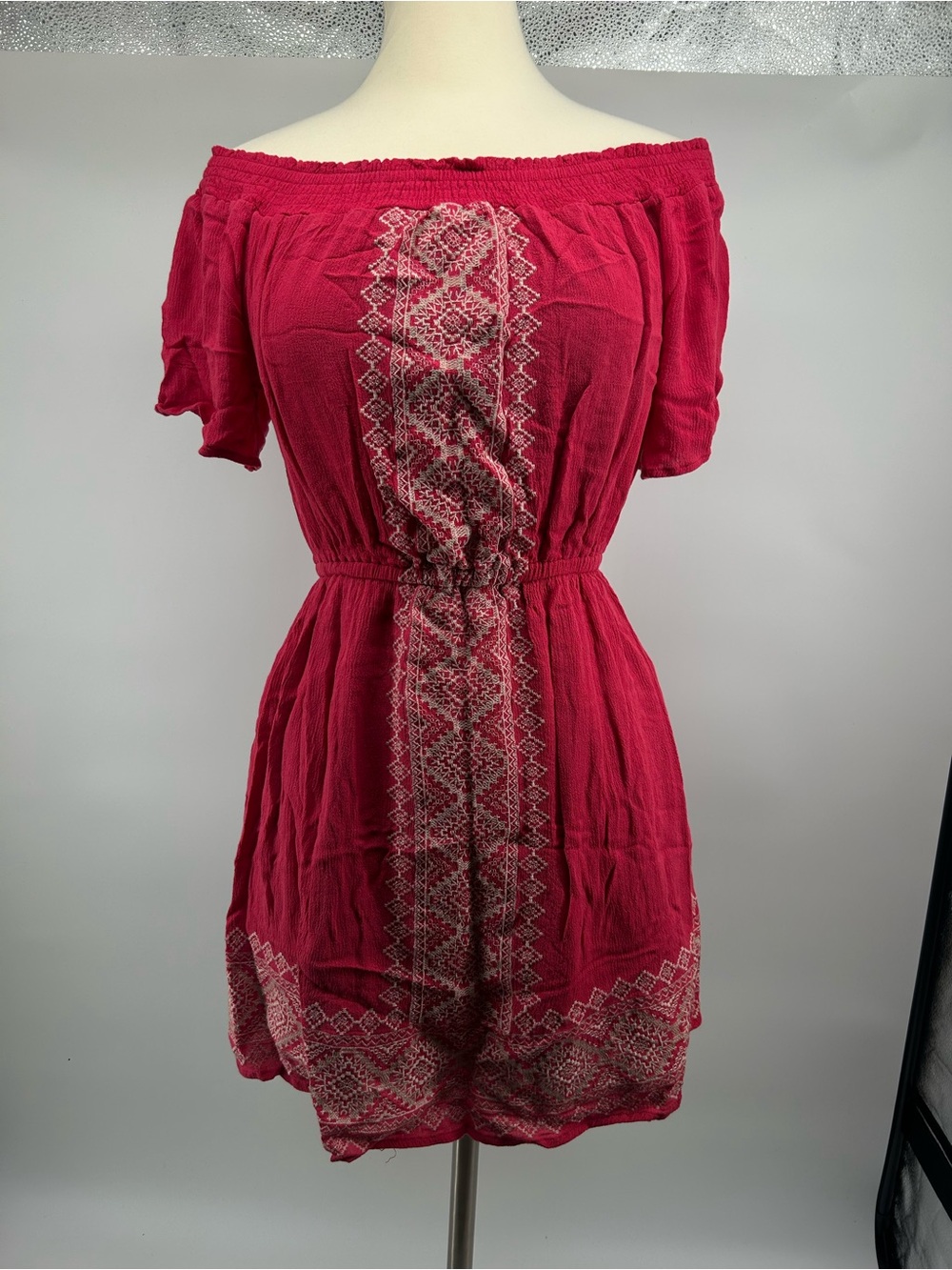 Red Embroidered Dress